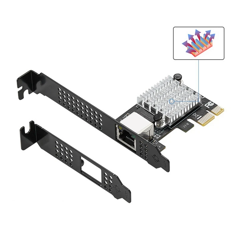 Gioco Scheda PCIE Scheda di rete Gigabit 2500Mbps 10 100 1000Mbps RJ45 Computer cablato Pcie 2.5G Adattatore di rete LAN