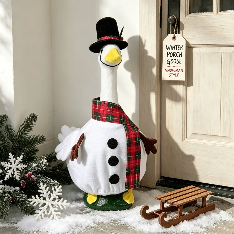 23 Inch Porch Goose Holiday Outfit Set For Christmas Thanksgiving Halloween Yard Garden Festival Decoration Goose Not Included