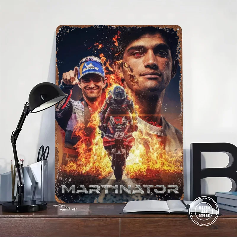 Jorge Martin Poster Customized Wall Art Vintage Metal Signs Retro Tin Plaque for Man Cave Gaming Room Decoration Cozy House Home