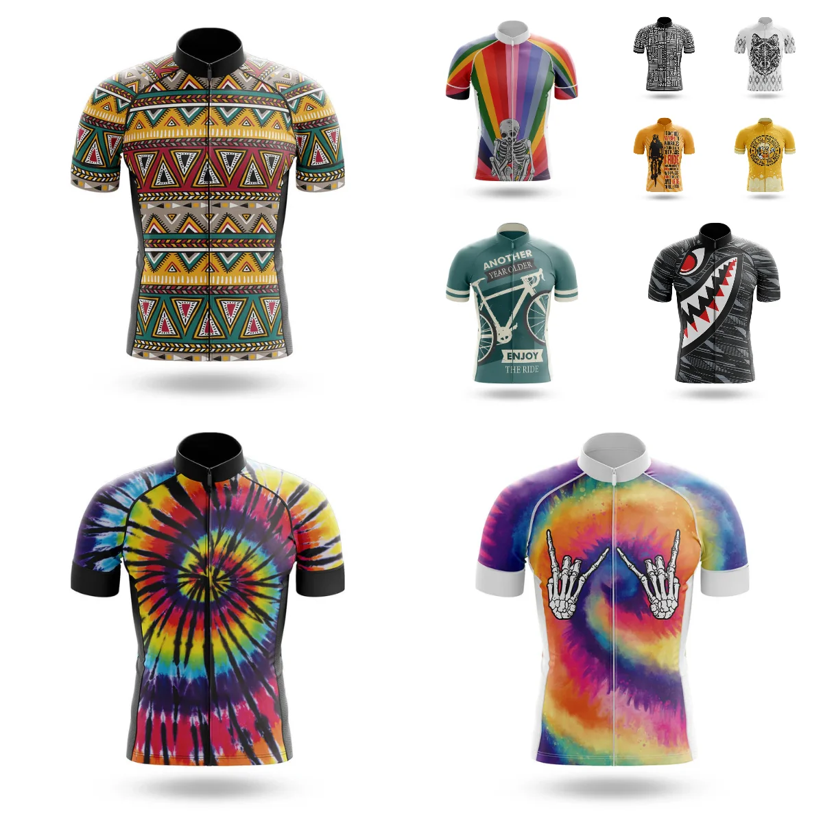 

Tie Dye Rock Hand Cycling Jersey Clothes Mtb Male Clothing Equipment Professional Shirt Shorts Men Jumper Summer Bike Jersey Bib