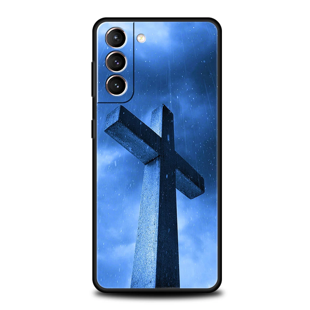 Faith Christian Religious Jesus Clear Case for Samsung Galaxy S24 S23 S22 S20 S21 FE Ultra S10 S10E S9 S8 Plus 5G Phone Cover