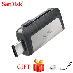 SanDisk-unidad Flash usb 100% GB SDDDC2, pendrive tipo C de alta velocidad extrema, 32G, OTG dual, 64GB, 128GB, 256 M/S, 150