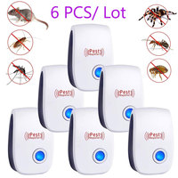 EU/US/UK Plug Electric Ultrasonic Pest Repeller Anti Mosquito Rodent Control Indoor Bug Cockroach Insect Killer Zapper Repellent