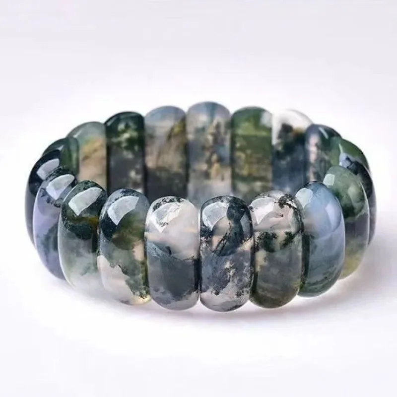

Natural Aquatic Agate Single-circle Hand Bracelet, Jewelry, Ethnic Fashion Jewelry