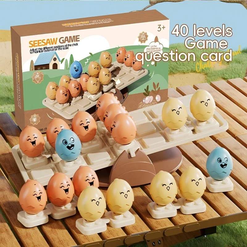 Bonito ovo equilíbrio jogo de tabuleiro gangorra equilíbrio folga intelectual criança educação brinquedo matemática lógica pensamento desafio estratégia brinquedos