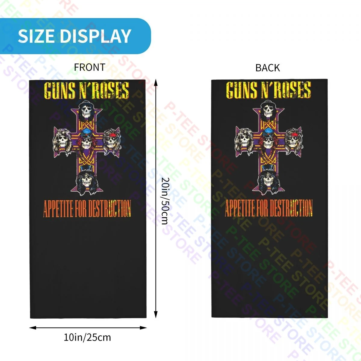 Amplified Guns N Roses Appetite Tour 01 Neck Gaiter Bandana Scarf Face Mask Warmer Running High Elastic