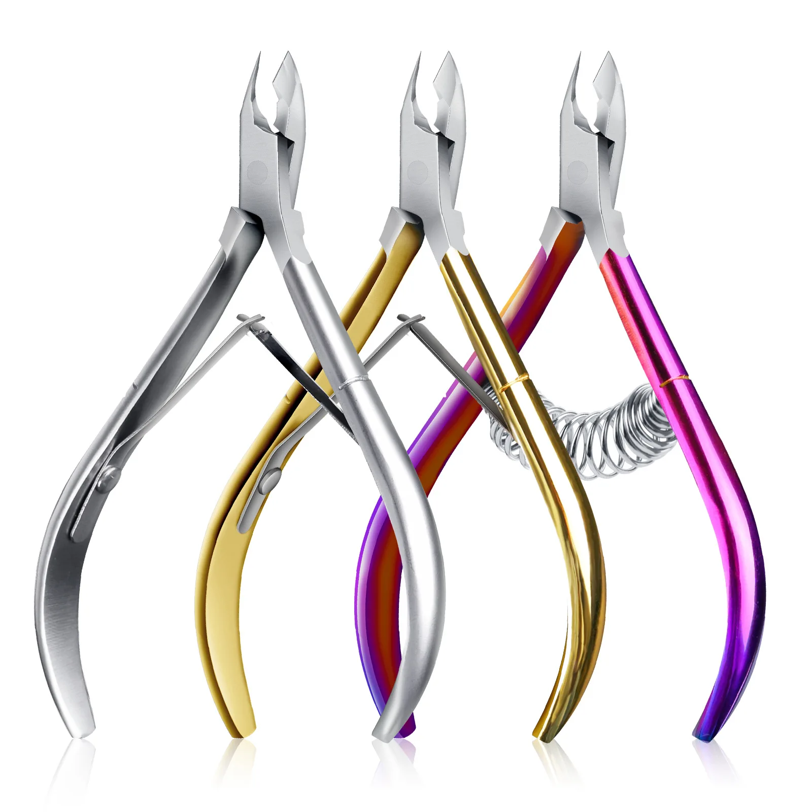 Nail Cuticle Nipper Scissors Stainless Steel Manicure Colorful Clipper Dead Skin Remover Pedicure Eagle Beak Pliers Clippers