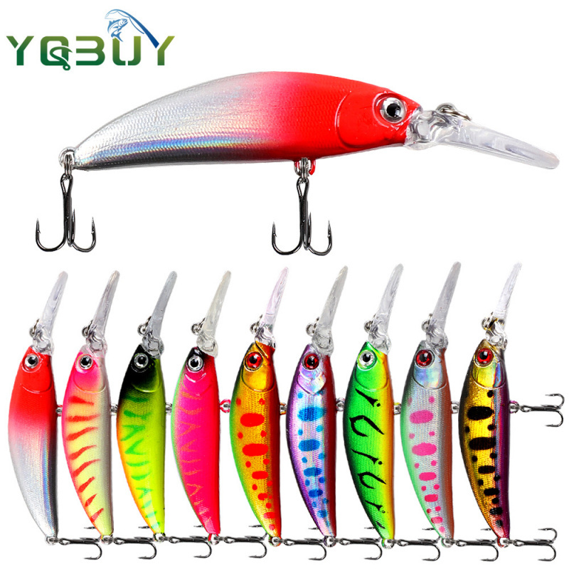  Long Tongue Board Minnow Lure7cm/6gLong Casting Sea Fishing Freshwater Fishing Bass Minnow Sinking Lure 