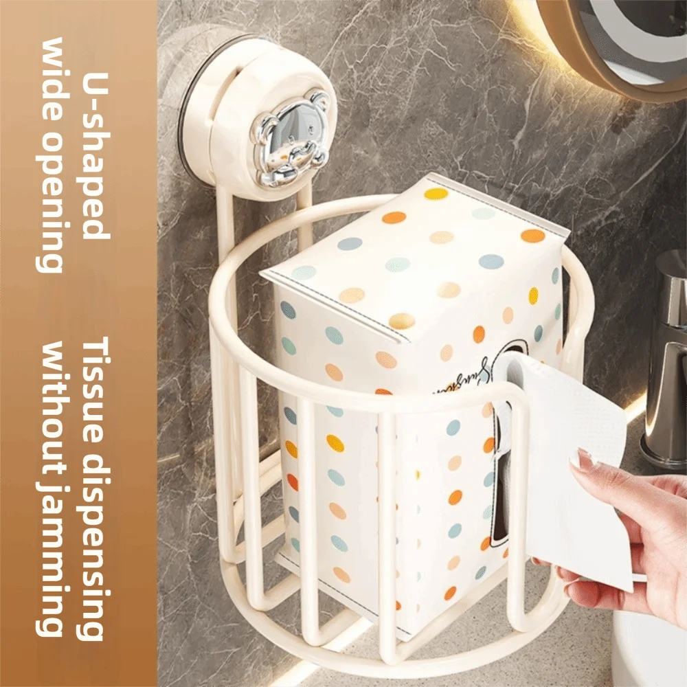 

Настенный держатель для бумажных полотенец на присосках, экономящий место, без сверления, органайзер для туалетной бумаги, коробка-органайзер большой вместимости