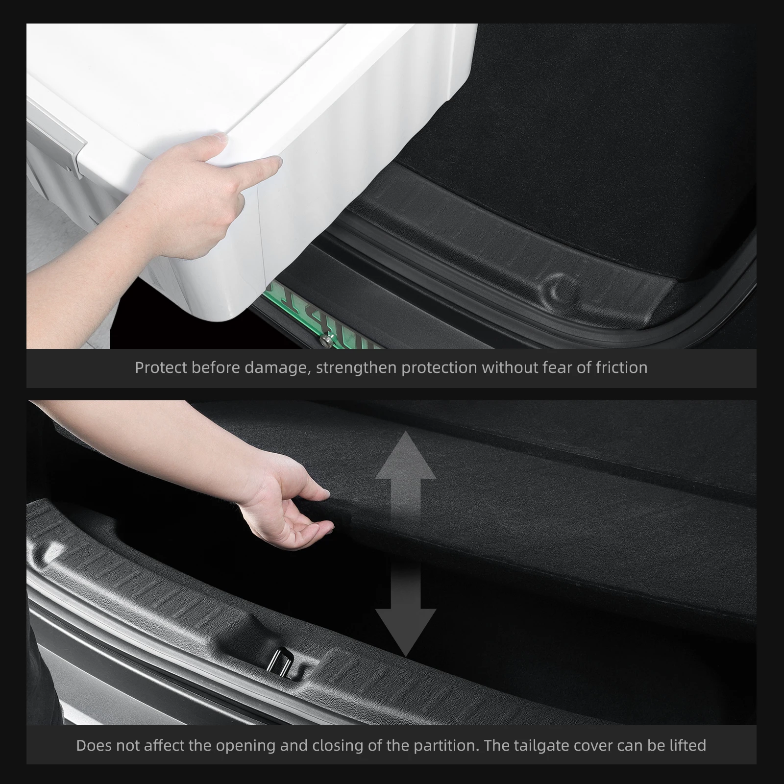 LUCKEASY Linkslenker für Tesla Model Y Juniper 2025 2026 LHD Anti-Schmutz-Schutzpolster Mittelkonsole Seiten-Anti-Kick-Polster TPE – Detail 23