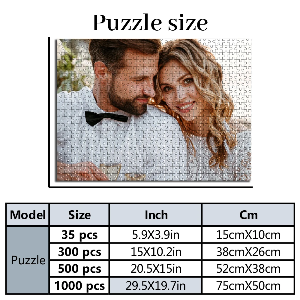 Personalized Custom Photo Puzzle Customized Couple Travel Photography Puzzle Creative Commemorative Gift Families Games