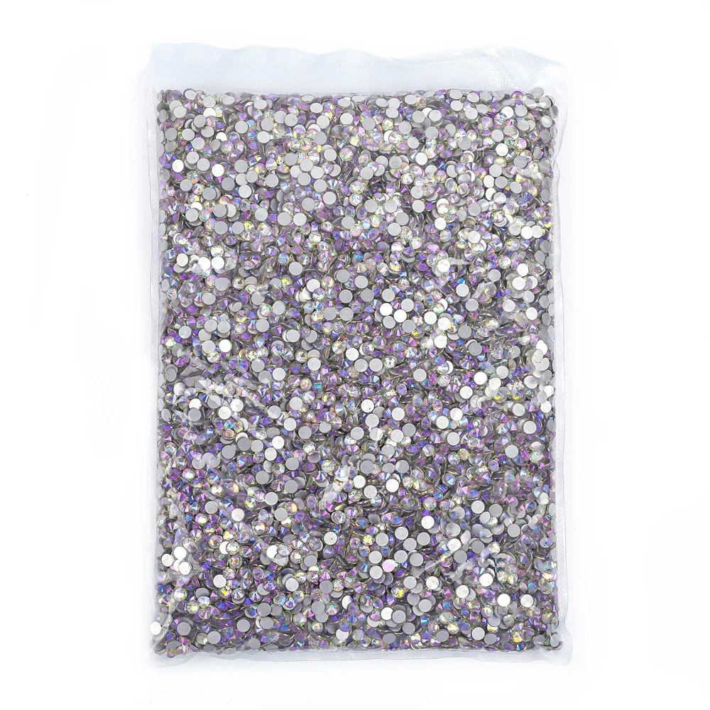 Moonlight Big Packet Bulk Package Glitter Crystal Nail Art Non hotfix rhinestones Glass Strass for DIY Nail Art Decorations