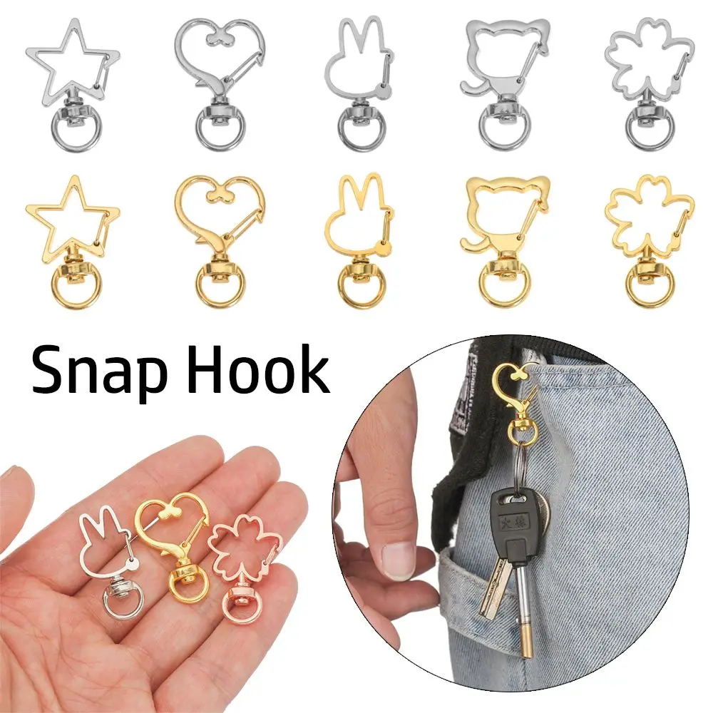 

5pcs Metal Key Ring DIY Bags Strap Buckles Snap Hook Keychain Lobster Trigger Clips Buckles Lobster Clasp Hooks