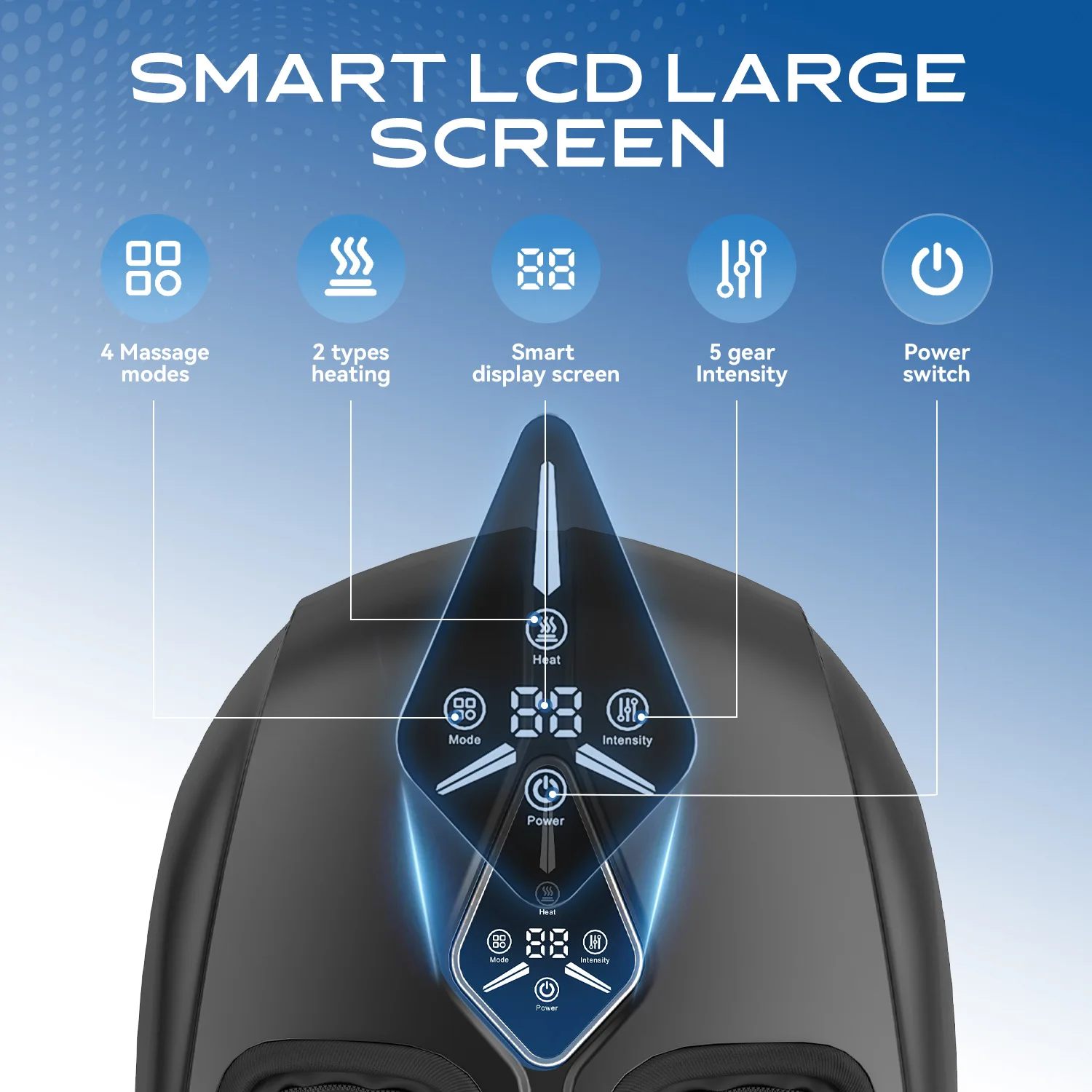 مدلك قدم كهربائي مع وسادة هوائية حرارية ضغط عميق العجن شياتسو آلة تدليك القدمين الإغاثة للعضلات المتعبة الأخمصي #3