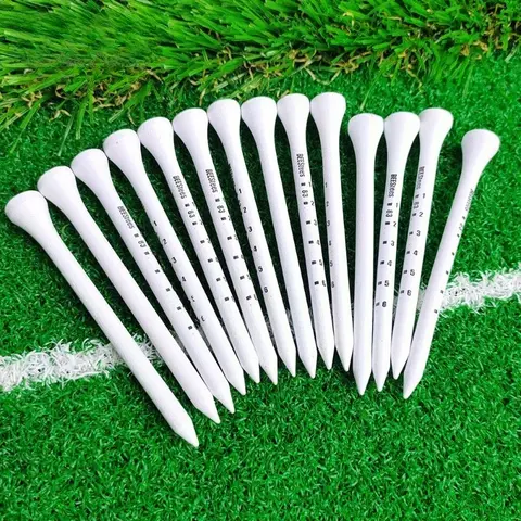 50pcs Golf tees Durable Wooden Seats Stabilizes Ball On The Course to Maintain a Perfect Tee Level Improve Accuracy  D7