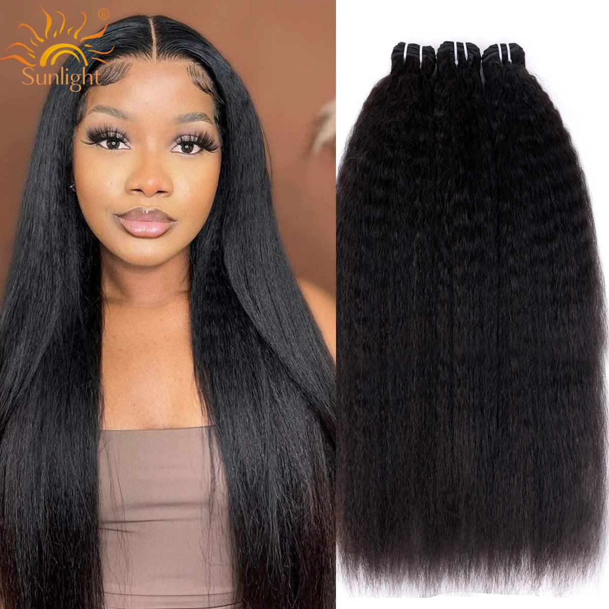 

Натуральные прямые пучки волос Yaki, 100% человеческие волосы, необработанные, 1/3/4 шт., оптом, 100 г в пучке, для наращивания, 12-32 дюйма