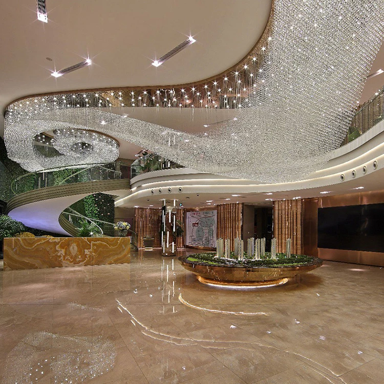 Modern Metal Decorative Fixture Fancy Lamps Hanging Ceiling Crystal Light