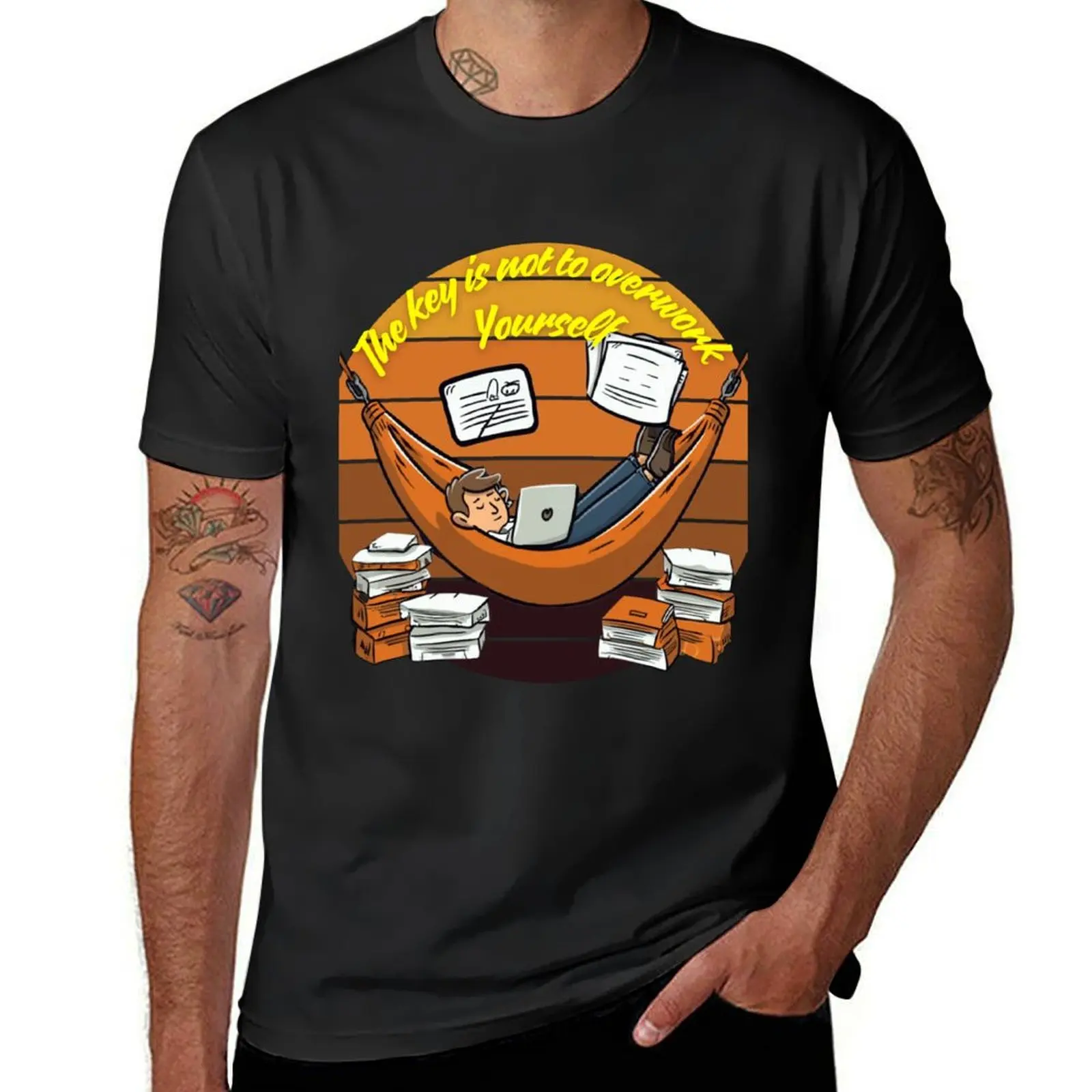 

The key is not to overwork yourself T-Shirt vintage summer top summer tops mens t shirts pack