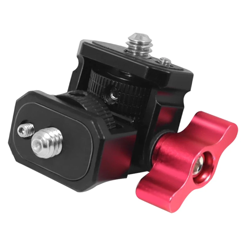 Uchwyt monitora polowego z regulacją obrotu i nachylenia, mocowanie monitora z mocowaniem Cold Shoe, pin ARRI 1/4\" do DJI OSMO 360 i aparatów DSLR — zdjęcie produktu 5