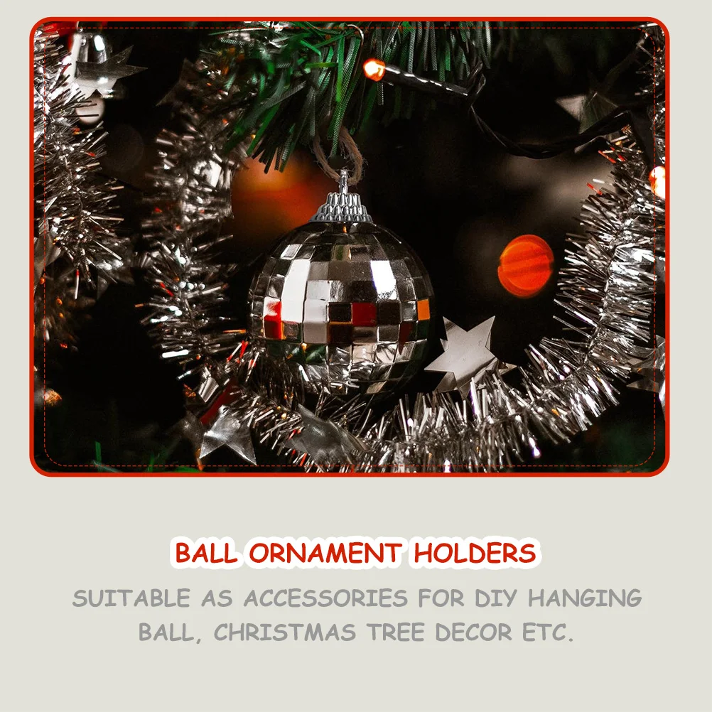 

150pcs Ball Caps Diy Accessories Foam Ball Holders For Hanging Balls Christmas Decoration Craft Ornament Tops End Fittings