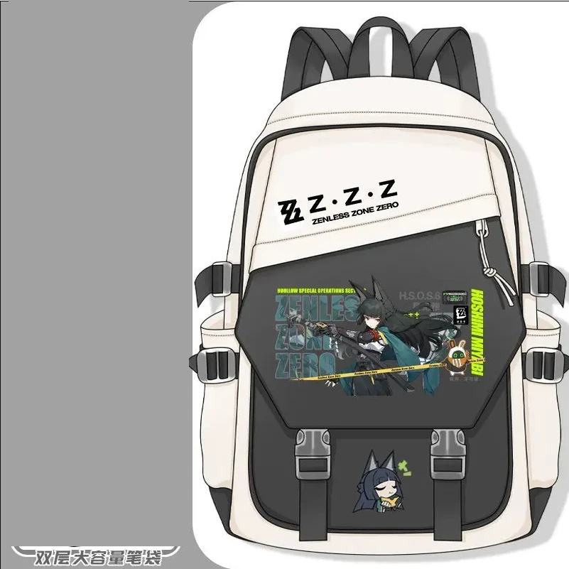 

Anime Game 2025 Zenless Zone Zero Cos Hoshimi Miyabi Soijkaku Anton Ben Etc. Unisex Soft Cartoon Printed Schoolbag Prezzie
