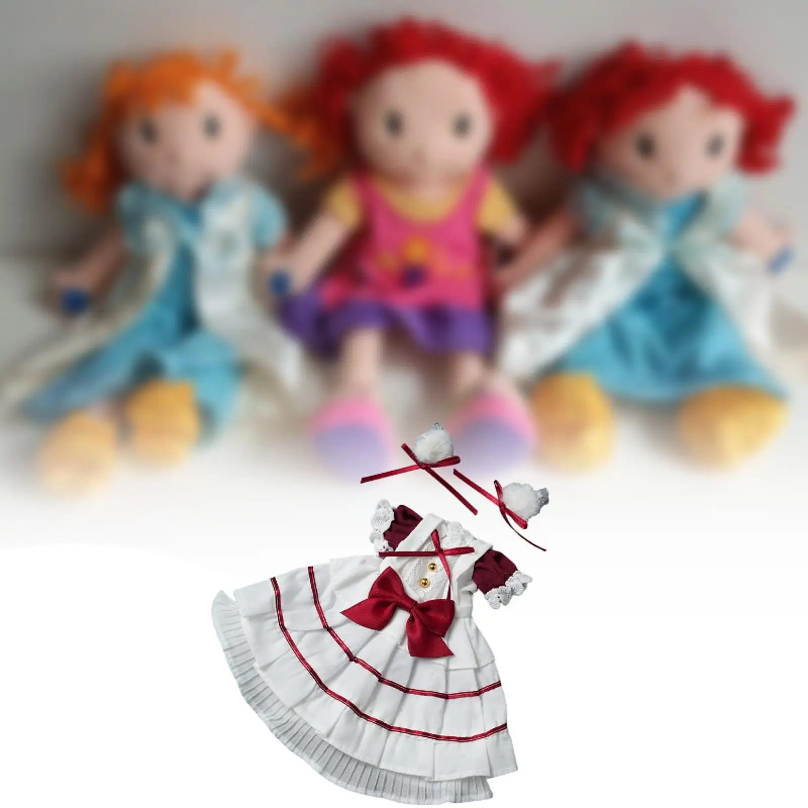 فستان دمية صغير مع عصابة رأس لدمى BJD مقاس 1/6 بطول 30 سم، طقم ملابس لمحبي الدمى