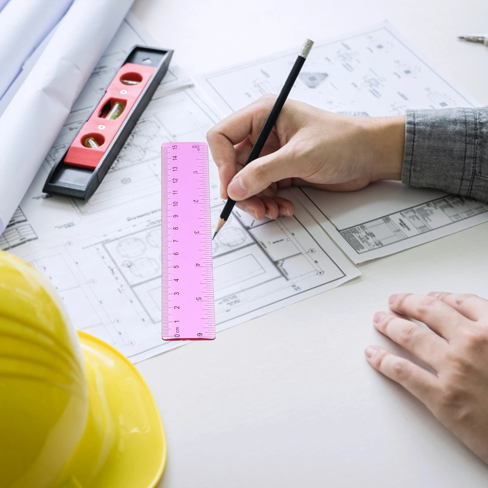 

14pcs Colored Transparent Rulers 15cm Plastic Straight Measuring Tools for Students Geometry Drawing Accessories
