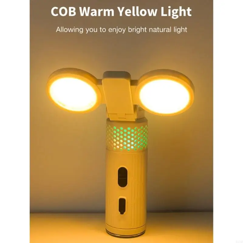 7 Color Change Camping Lamp Portable Light Rechargeable Tent Lamp for Outdoor Indoor Decoration Enduring M4YD