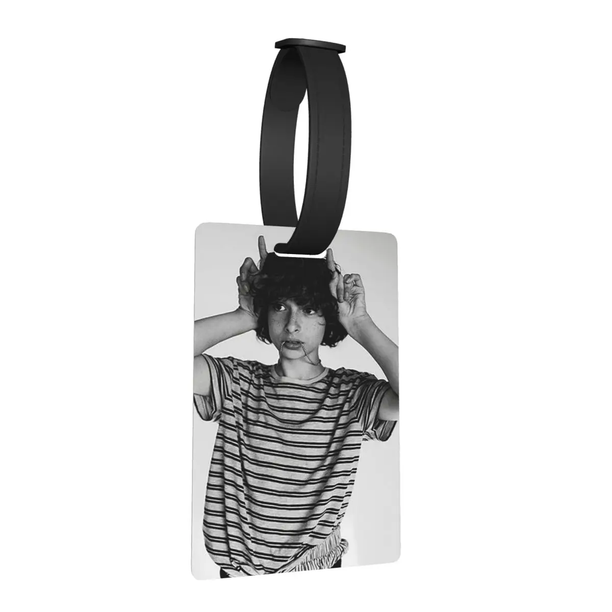 

Finn Wolfhard Luggage Tags Suitcase Accessories Travel Baggage Boarding Tag Label Holder ID Name Address
