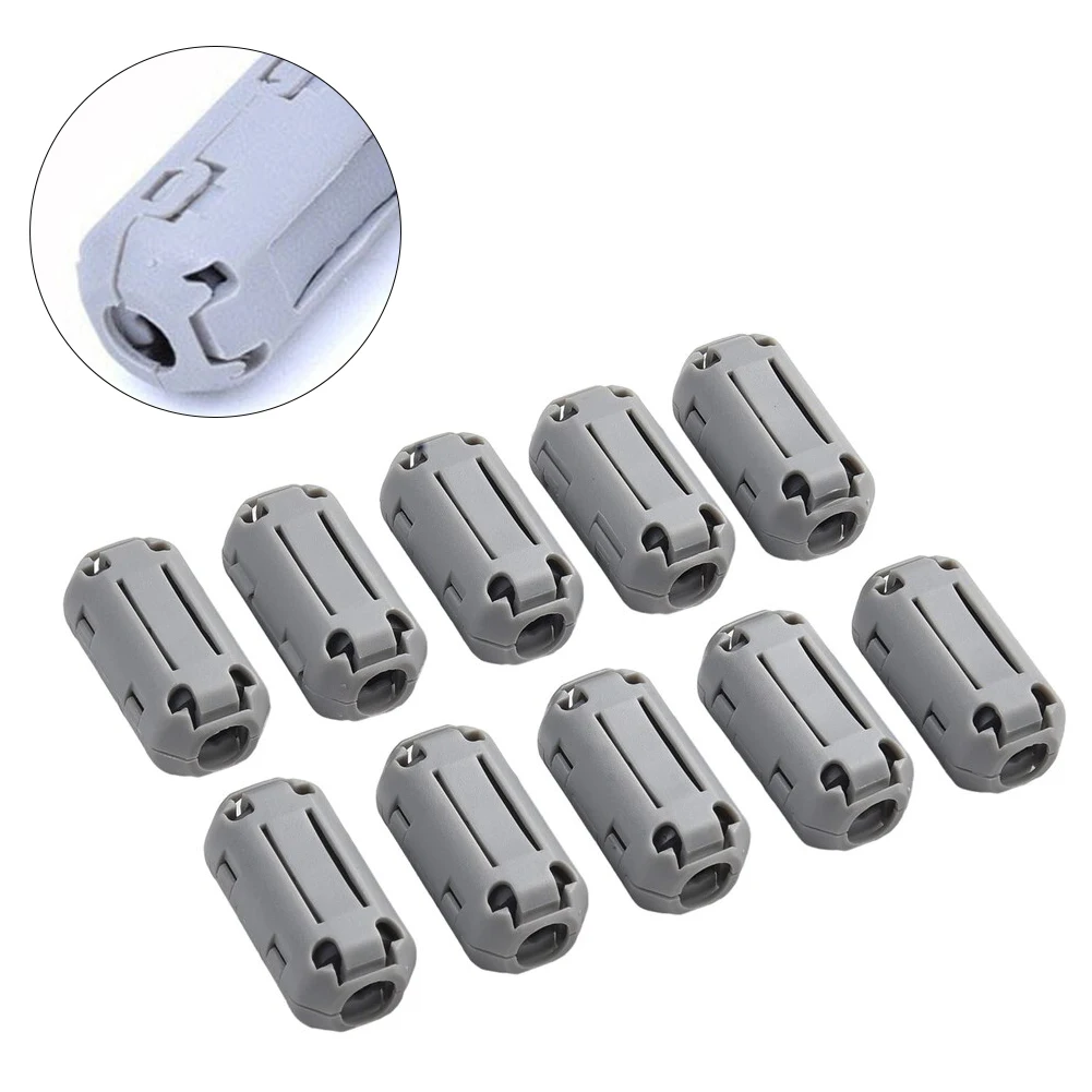 

Ferrite Ring Core Clips 10 Pack for USB Mouse & Headphone Cables Minimizing Electromagnetic Interference Effectively