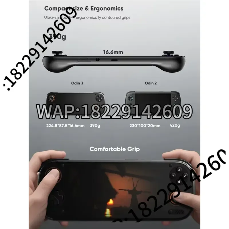 AYN Odin 3 Gaming Console Handheld 6'' 1080p AMOLED Screen Android Handheld Gaming Handheld Console 8000mAh Battery for Gift