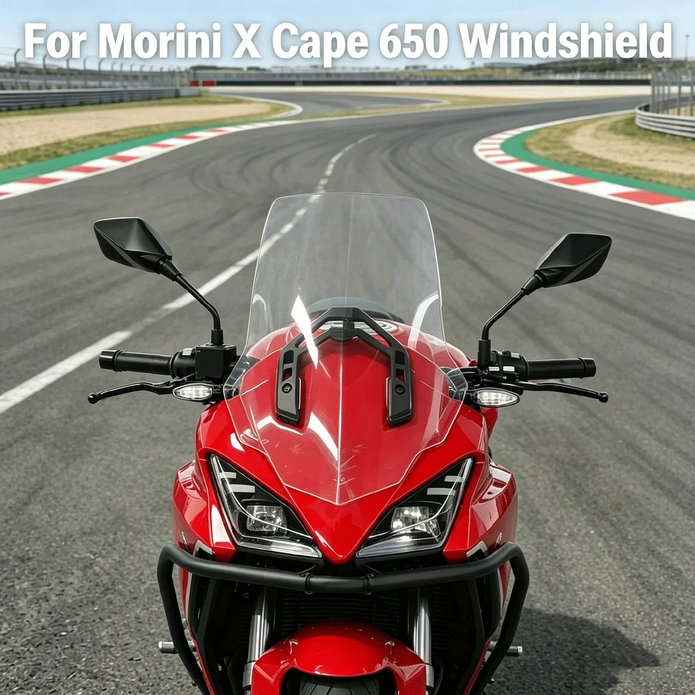

For Morini X Cape 650 motorcycle Modified Windshield Heightened And Widened Protective Chest Windshield Deflector Accessories