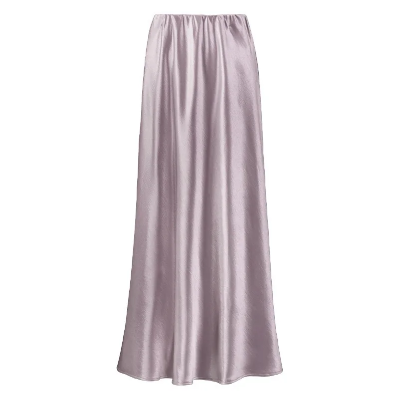 Satin bread buttocks fish tail skirt thin, versatile for daily commuting, slim fit and slimming, mid length skirt
