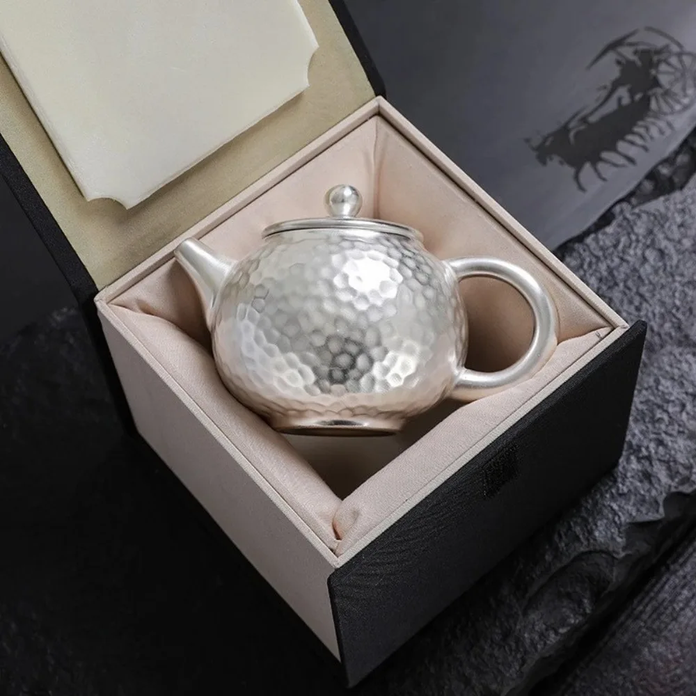 

Hammered Texture Silver Gilding Teapot Gift Set Filter Heat-resistant Kung Fu Tea Cup Mini Handmade Kung Fu Tea Pot Elder