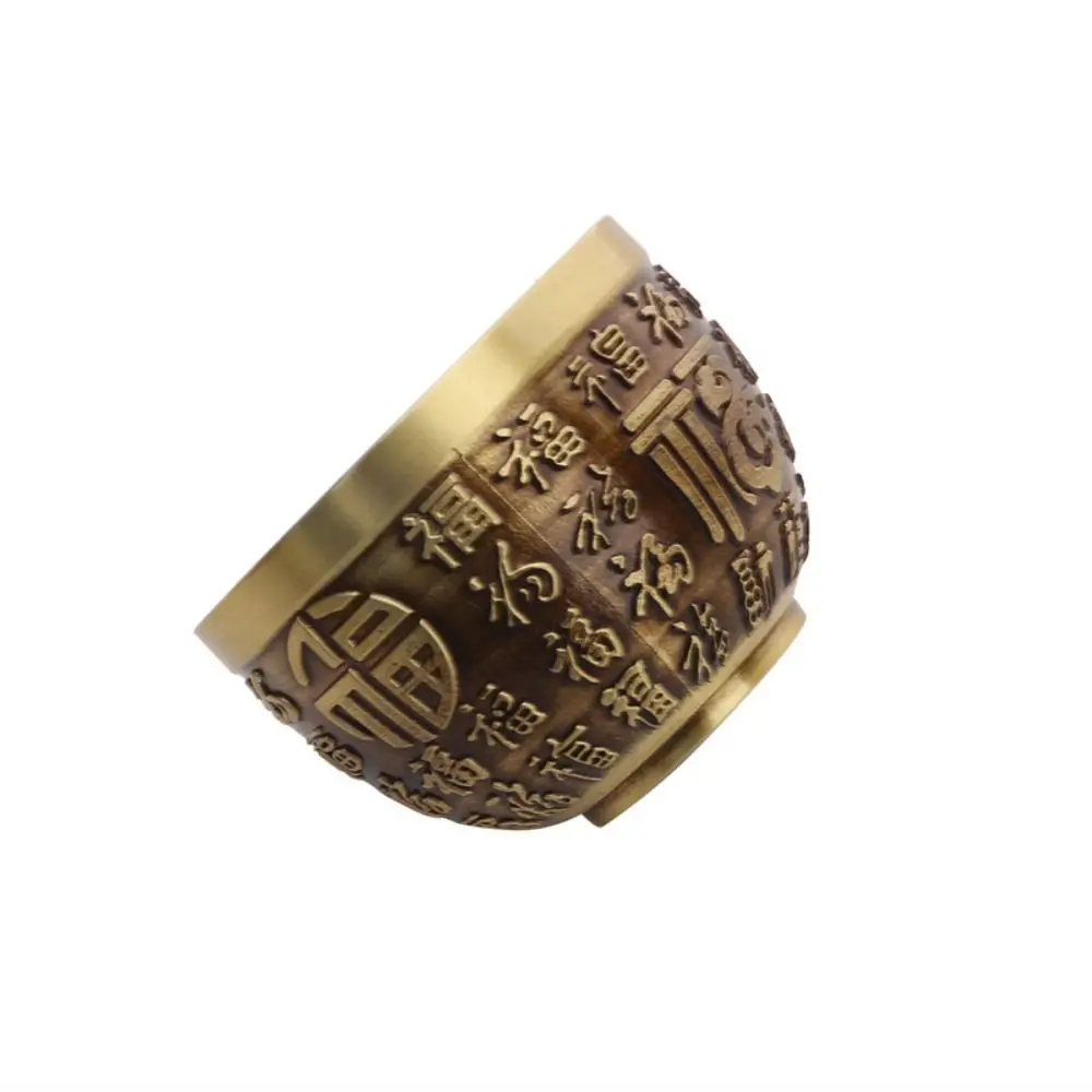 

Pure Brass Phoenix Cylinder Ornament Good Luck Hand Carved Brass Drinking Cup Traditional Brass Feng Shui Bowl Office