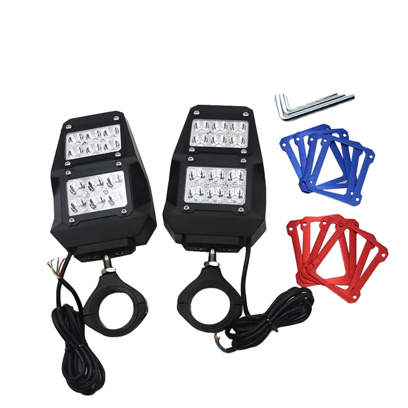 

UTV Rear-View Mirror Automotive Accessory Part Three-Color Rear-View Mirror With Light Side Rear-View Mirror