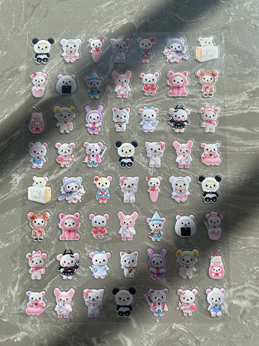 

Pvc Rilakkuma ACG Poster Goods Stickers Nail Art Diy Water Bottle Box Mirror Loptop Desk Friend Game Props Stickers Friend gift