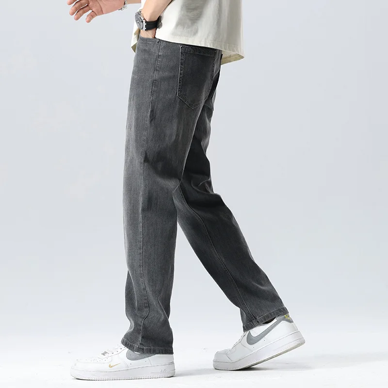 GIOIOMen's Jeans, 2025Frühling und Sommer, dünne, hochwertige Lyocell-lose, gerade, lässige Denim-Hose, modische Herrenhosen