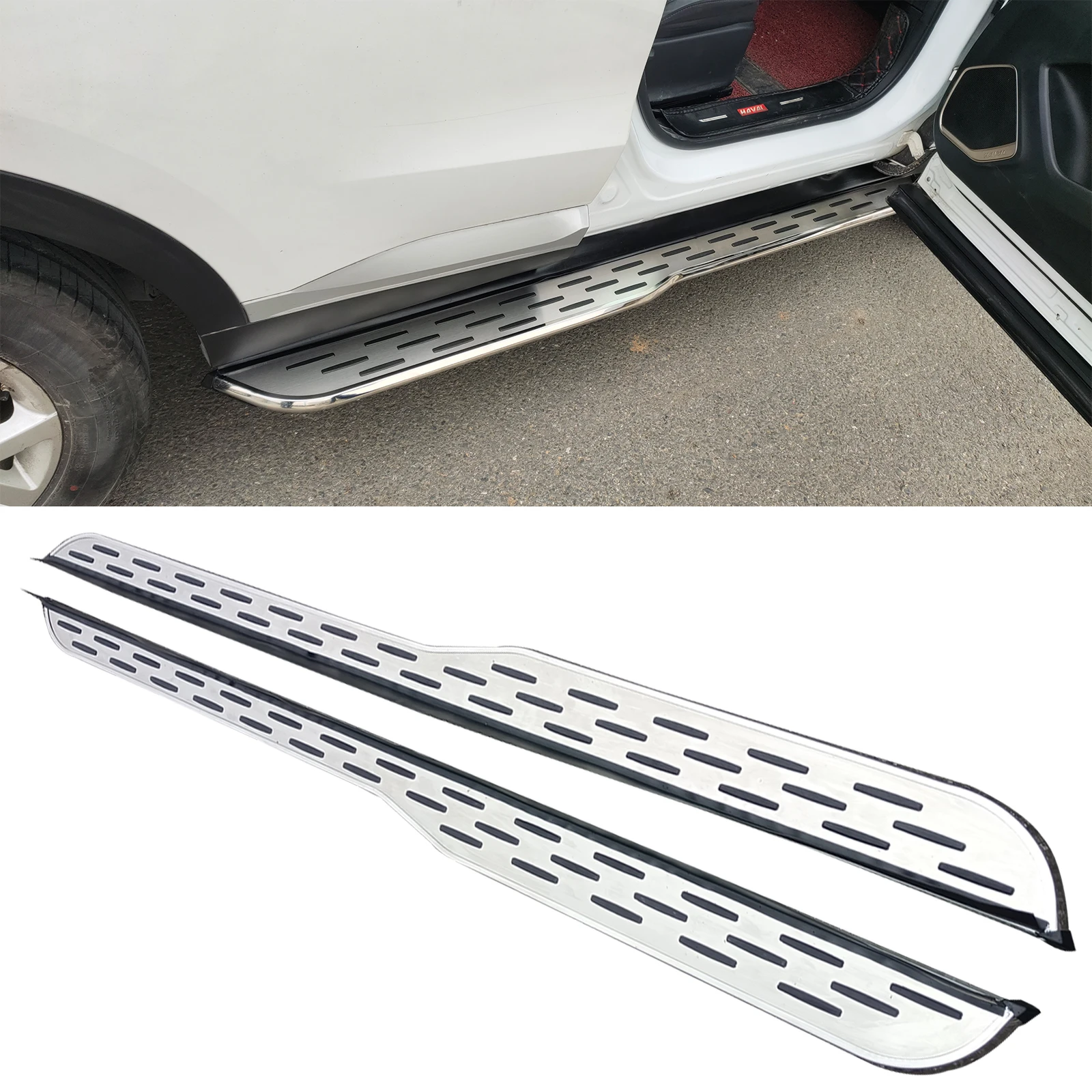 2PCS Door Side Step Fits for Infiniti QX55 2022 2023 Side Step Pedal Nerf Bar Running Board