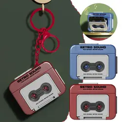 Creative Mini Retro Cassette Recorder Music Keychain Cute Player Commemorate Key Ring Key Bag Pendant for Couple Friends Gifts