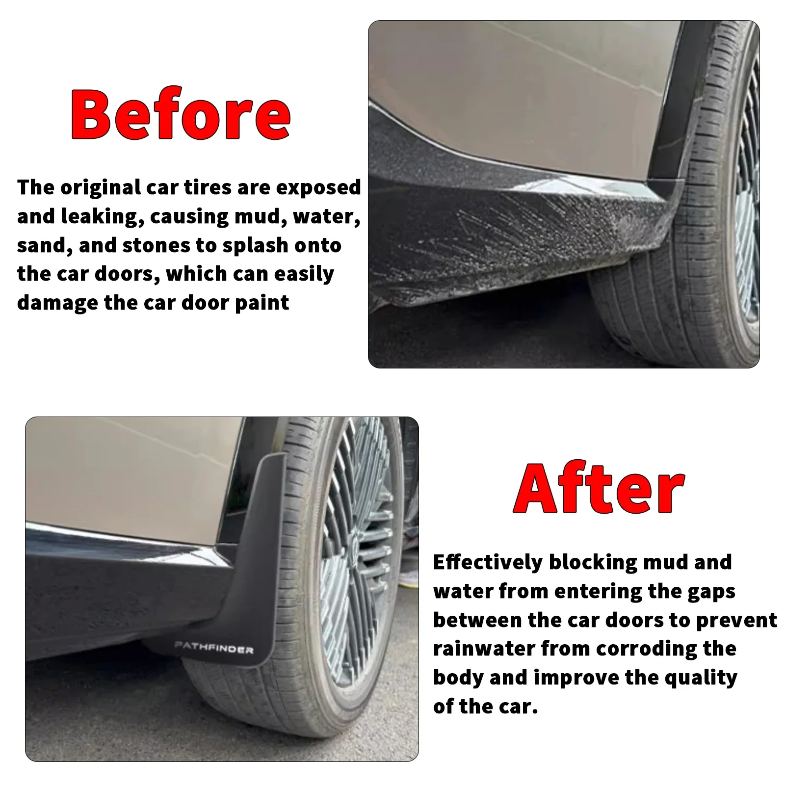 

Car MudFlaps Accessories for MG4 MG 4 EV Urban 2026 2027 Mudguards Mud Flaps Splash Guards Front Rear Wheels Fender