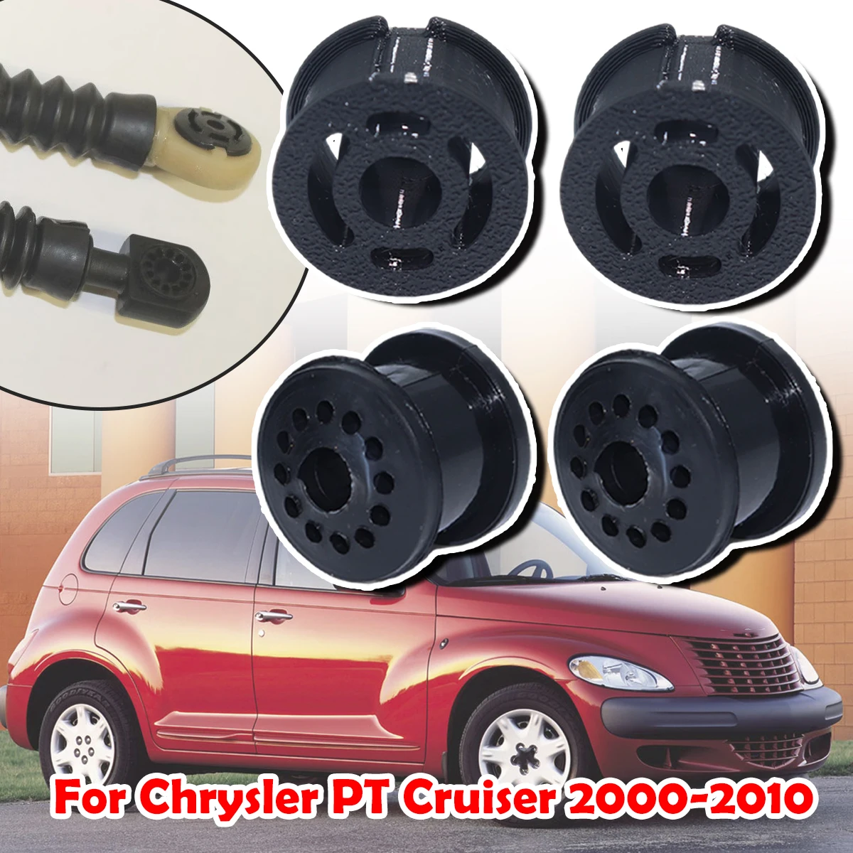

4pc For Chrysler PT Cruiser Manual 5SP Gear Selector Linkage Grommet Smooth Shifting Upgrade Shift Cable Bushing Kit Replacement