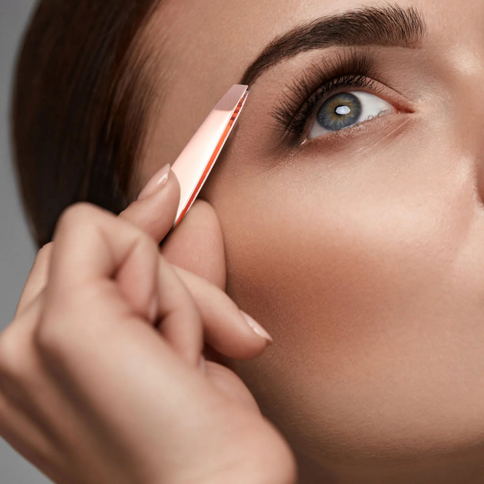 2 pçs pinças de sobrancelha profissional ferramentas de remoção do cabelo de aço inoxidável para mulheres homens facial sobrancelha moldar pinças de cílios