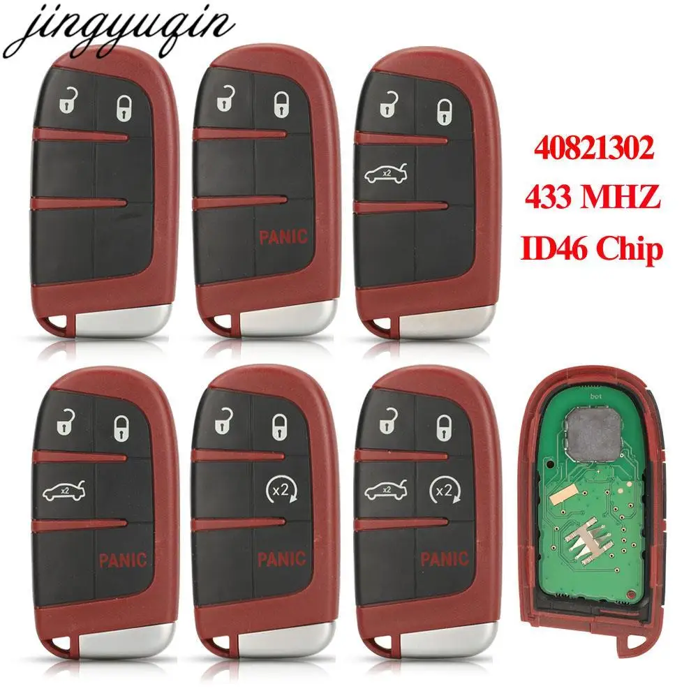 

Jingyuqin 5pcs Remote Car Key Alarm ID46 433MHZ M3N40821302 For Dodge Challenger Charger SRT Hellcat Redeye Widebody 2019-2022