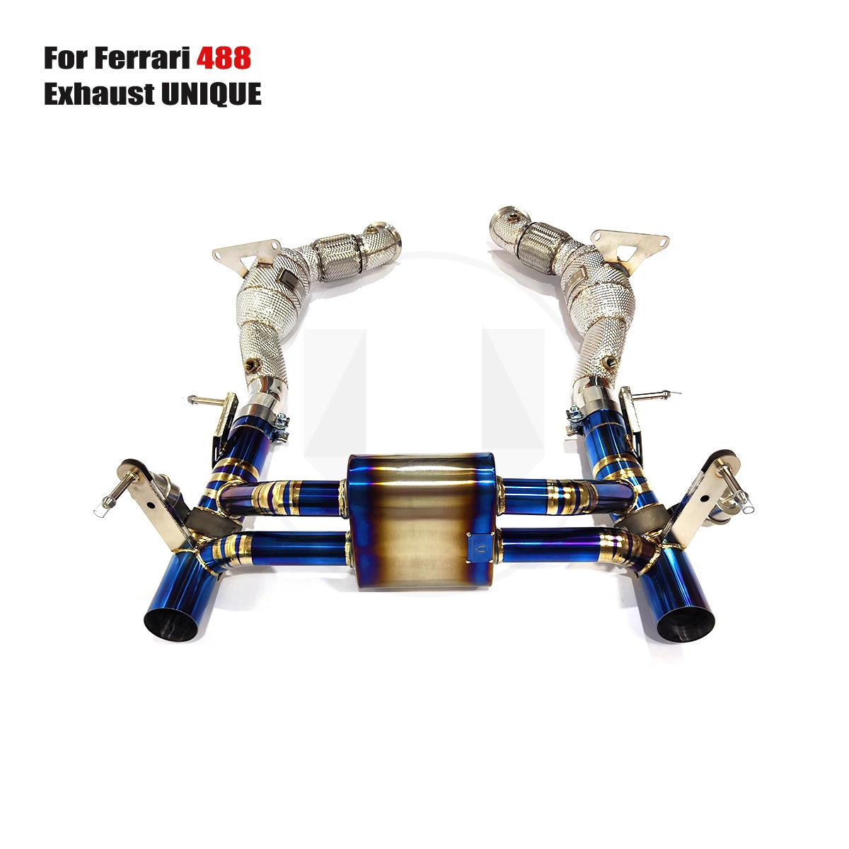 

UNIQUE exhaust system titanium catback and downpipe for 2015-2019 Ferrari 488 3.9T rear section performance parts muffler valve