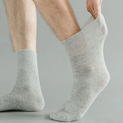 Imagen 2 del producto 5 pares de calcetines de boca suelta para hombres talla grande 48,49,50 calcetines para diabéticos para hombres mayores evitan las venas varicosas para pacientes con Diabetes