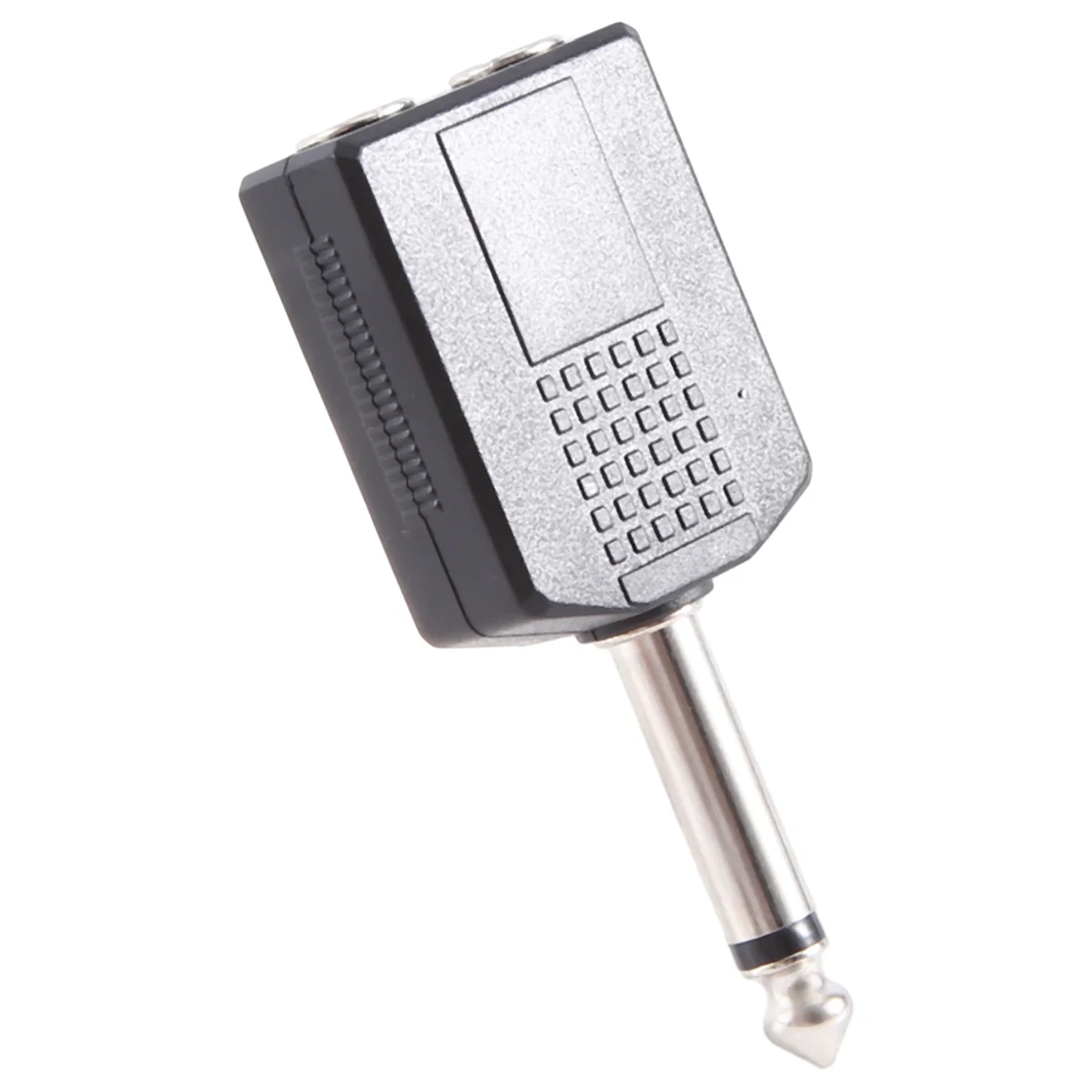 Schwarzer 6,35 mm 1/4 Zoll Stecker auf Dual-Buchse, Mono-Y-Kabel, PA-Audiokabel-Adapter für professionelle Klanggeräte