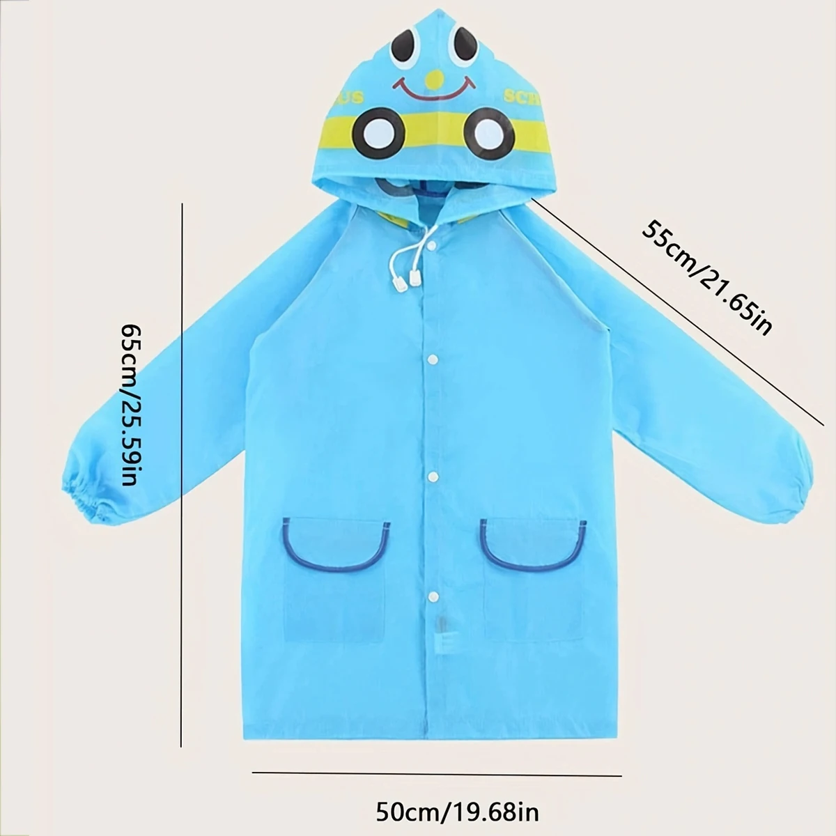 1pc-Integrated Raincoat Cartoon Animal Outdoor Waterproof Raincoat Clothes Jacket Coat Raincoat Raincoat