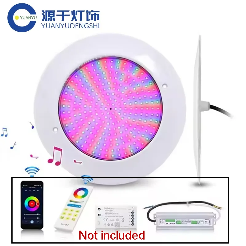 

RGB подводные фонари DC12V IP68 светодиодный светильник для бассейна 18 Вт 25 Вт 35 Вт управление мобильным приложением украшение для вечеринки у бассейна фонтан лампа