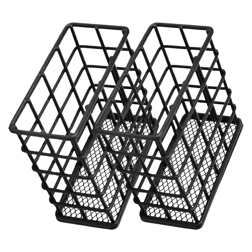 

2Pcs Metal Pen Cup Desk Organizer Wire Mesh Black for Office Supplies Stationery Storage Case Metal Pen Stand Eyeliner Organizer